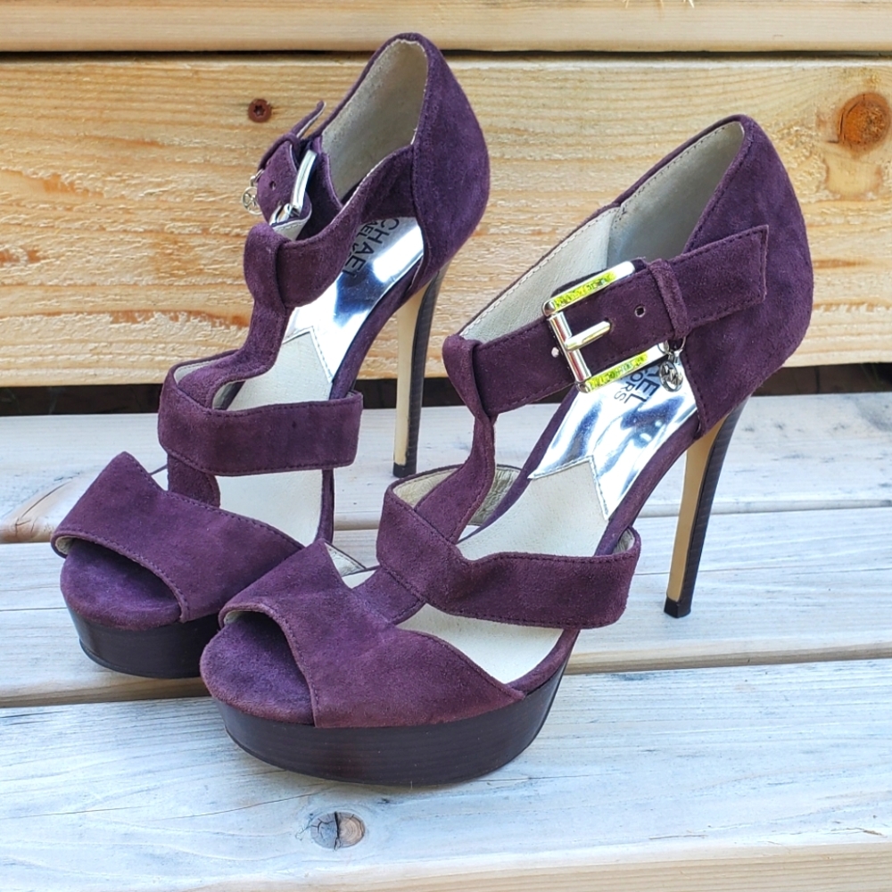 MICHAEL Michael Kors Purple Platform Heels